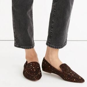 Madewell The Frances Skimmer in Painted Leopard Calf Hair - Size 8.5
